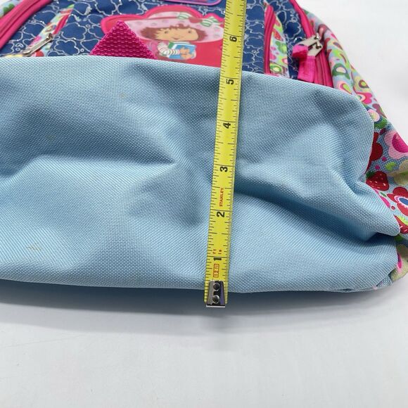 Vintage 2004 Strawberry Shortcake Backpack & Coin Pouch Kids School Bag Flowers - Picture 13 of 14